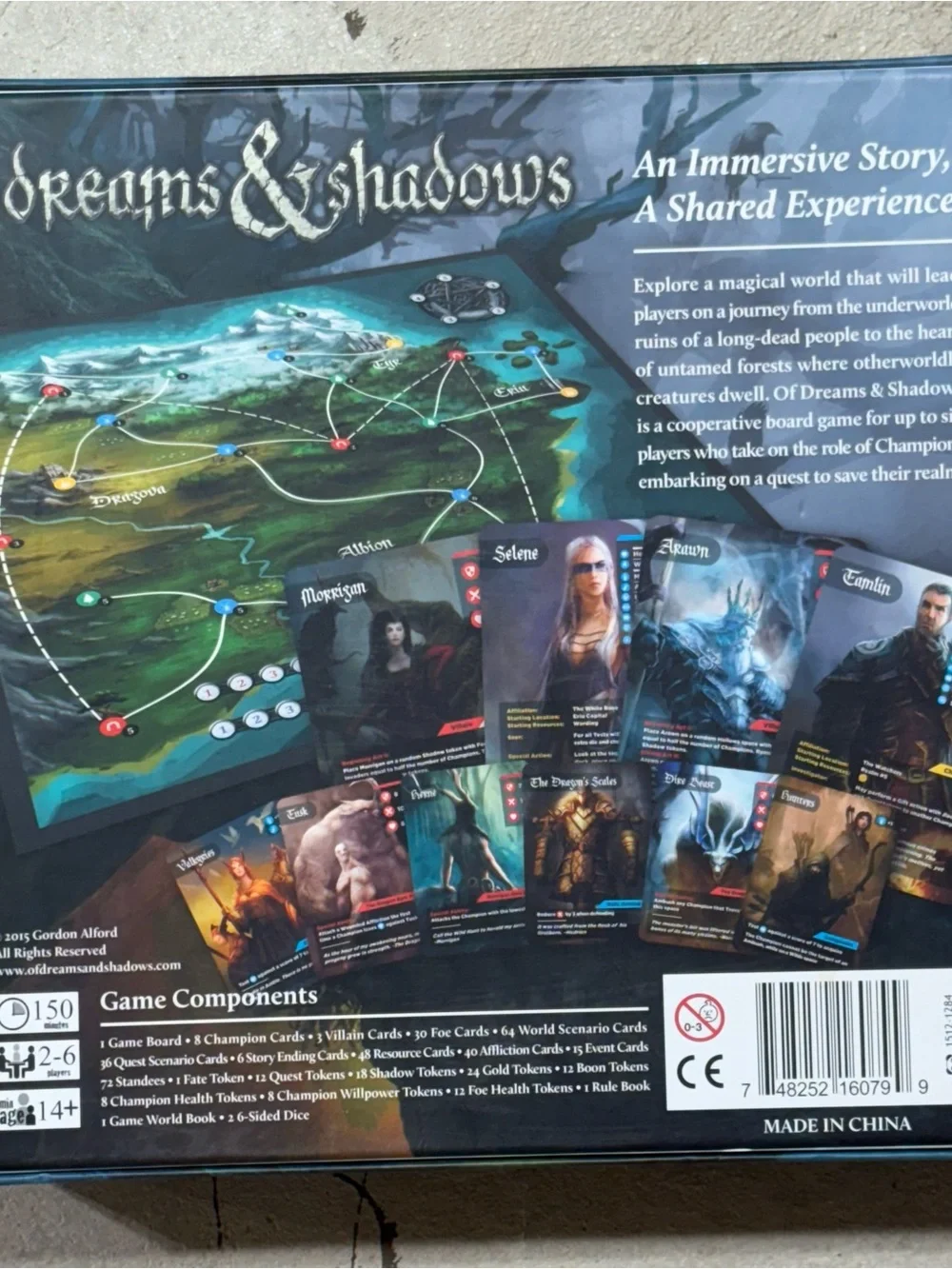 Of Dreams & Shadows Board Game - Dark Fantasy Open Box Factory Sealed Components